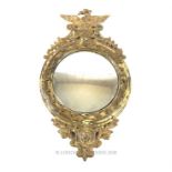 French Empire Style Convex Wall Mirror