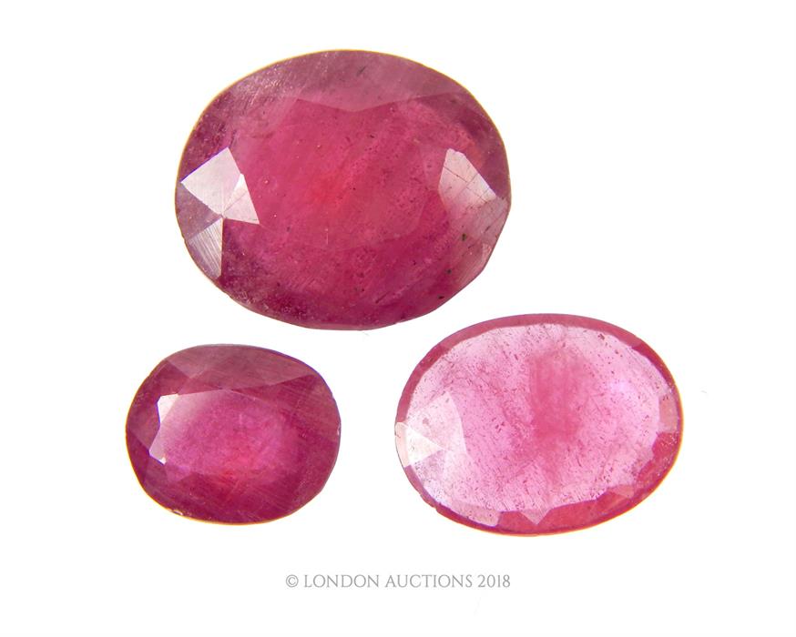 Three Loose Rubies