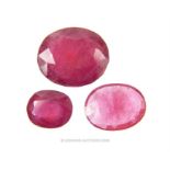 Three Loose Rubies