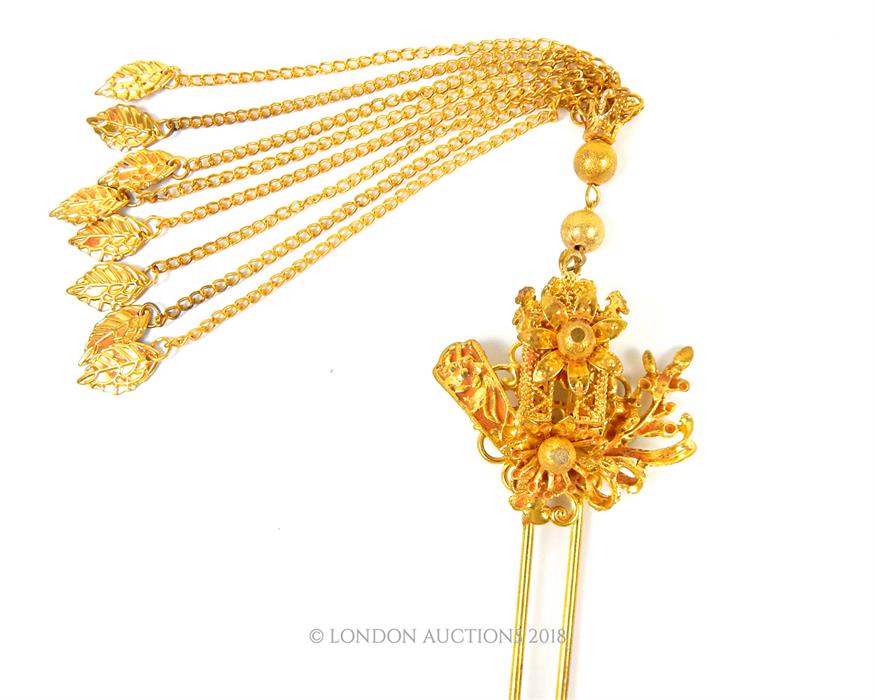 Chinese Gold Hairpin - Image 3 of 3