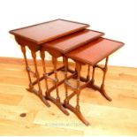 Three Mahogany Nesting Tables