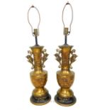 Pair of Bronze Lamps