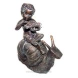 Bronze of a Boy on a Snail Fountain