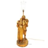 Gilt Figures Lamp