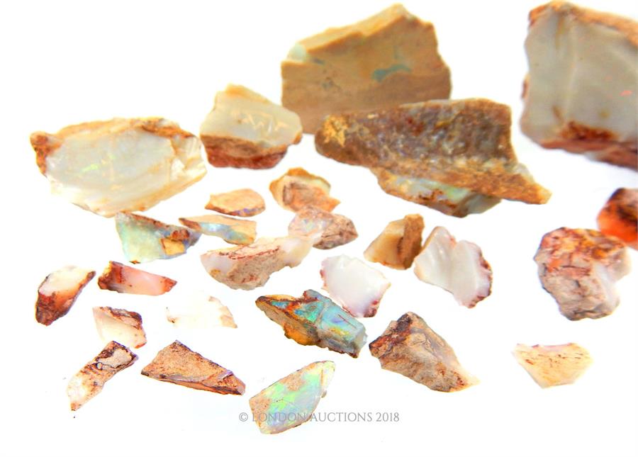 A collection of natural, rough, opals hand-sourced from Coober Pedy, Australia - Image 2 of 2