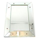 A large, authentic, Art Deco, mirrored, wall-mirror
