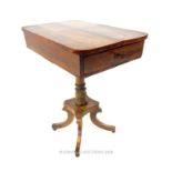 Georgian Rosewood Pedestal Side Table