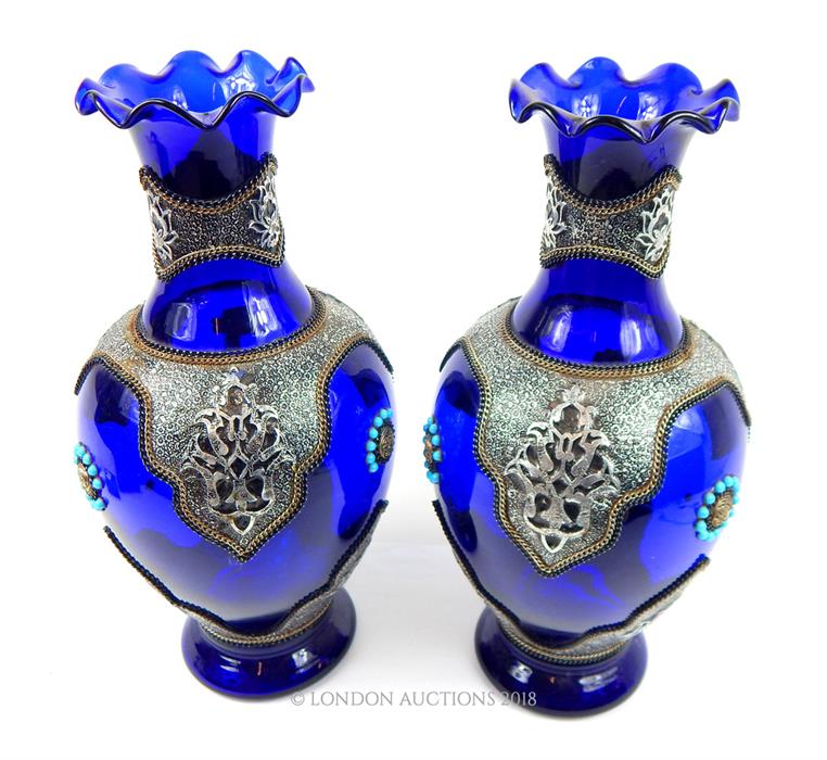 Pair of Blue Vases - Bild 2 aus 2