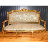 French Giltwood Frame Sofa