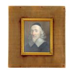 An antique portrait miniature of Peter Du Moulin