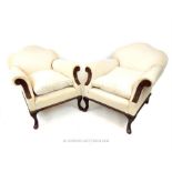 Twin armchairs