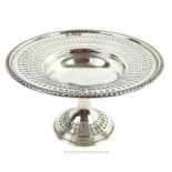 A sterling silver pedestal tazza