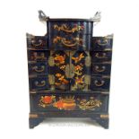 Oriental table top jewellery cabinet