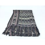 An unusual black ceremonial Pua textile