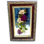 Framed Floral Mirror