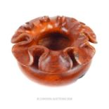 A large, far-Eastern, hand-carved, exotic, hard-wood bowl