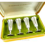 A set of four mid 20th century American Gorham sterling silver liqueur goblets