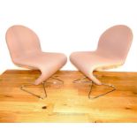 A pair of Verner Panton 123 chairs