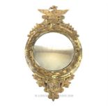 French Empire style, convex wall mirror