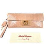 A Salvatore Ferragamo, snakeskin, clutch bag