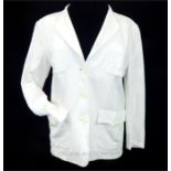 An Emporio Armani, white cotton jacket (Size: Large)