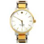 Kate Spade, gilt metal ladies wristwatch