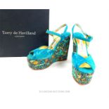 A boxed, pair of Terry de Havilland wedge shoes (Size 41)