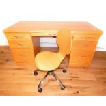 Terence Lonran maple desk with chair