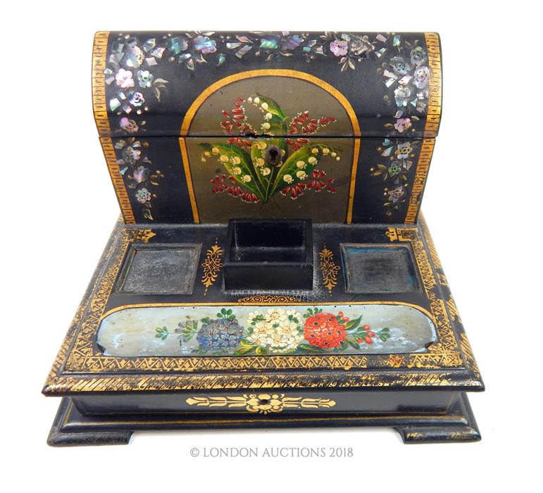 Victorian lacquered writing set - Image 2 of 3