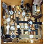 A large quantity of men's and women's wristwatches
