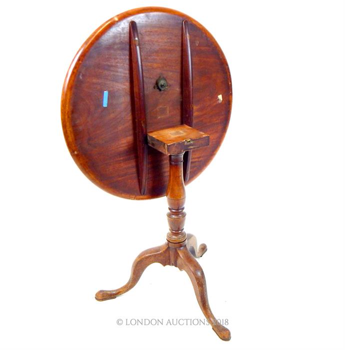 A 19th century, circular, mahogany tilt-top table - Image 2 of 2