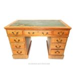 Victorian mahogany twin pedestal desk