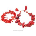 Natural red coral collection