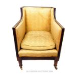 Yellow regency armchair