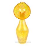 Louis Comfort Tiffany, yellow, iridescent glass vase