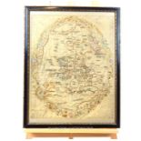 Antique sampler map of England & Wales