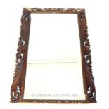 Large antique carved wall mirror