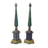 Pair of ornate finials