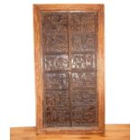 Large carved Asian panel