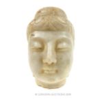 Chinese white marble Buddha head