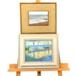 Two coastal oil paintings