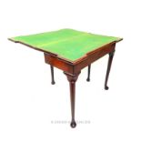 Antique Georgian mahogany card table