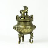 A Chinese bronze censer