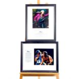 Two studio limited edition signed photographic artwork of Guns' & Roses' and AC/DC
