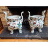 A pair of large Chinese porcelain koro