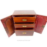 Mahogany table-top miniature cabinet