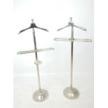 A pair of gentleman's chromed valet stands