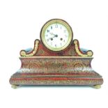 A Boulle style mantel clock