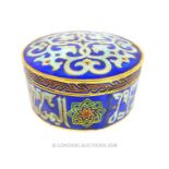 Chinese Cloisonne enamelled box with Islamic design