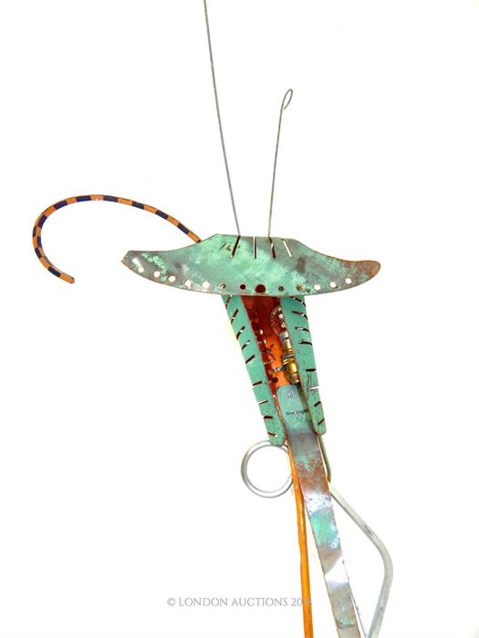 Pair of hand forged designer Verdegre lamps in the form of a dragonfly - Image 2 of 2